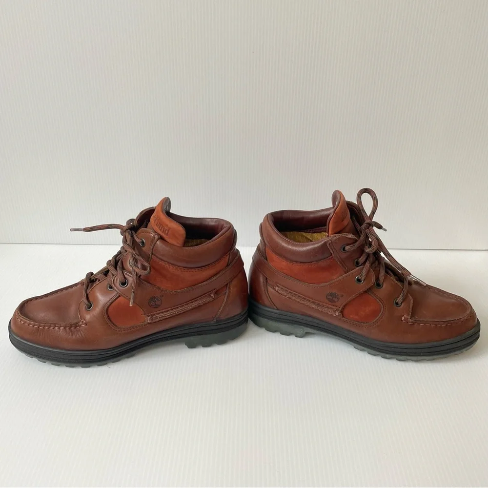 Timberland Leather Moccasin Chukka Brown Boots Women’s Sz 6 Waterproof Gore-tex - Picture 7 of 14